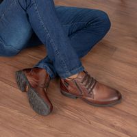 Bota Saara em Couro - Brown