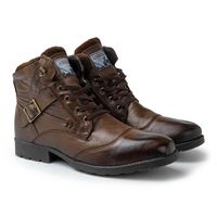 Bota Saara em Couro - Marrom