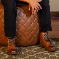 Bota Saara em Couro - Marrom