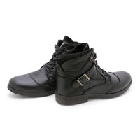 Bota Saara em Couro - Preto