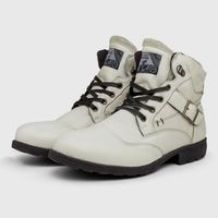 Bota Saara em Couro - Off White