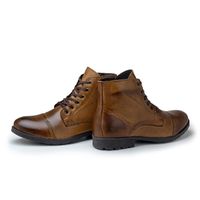 Bota Saara Retro em Couro - Marrom