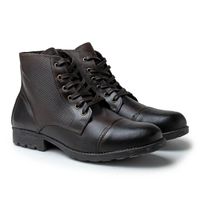 Bota Saara Retro em Couro - Café