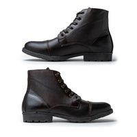 Bota Saara Retro em Couro - Café