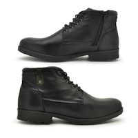 Bota Saara em Couro - Preto