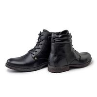 Bota Saara em Couro - Preto