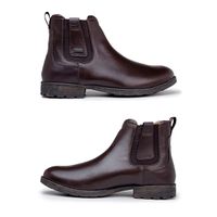 Bota Chelsea Saara em Couro - Café
