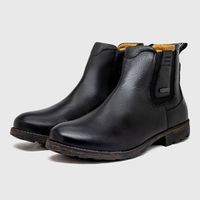 Bota Chelsea Saara em Couro - Preto