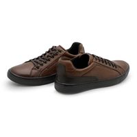 Sapatenis Casual Masculino Stratus em Couro Marrom