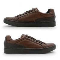 Sapatenis Casual Masculino Stratus em Couro Marrom