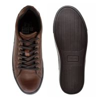 Sapatenis Casual Masculino Stratus em Couro Marrom