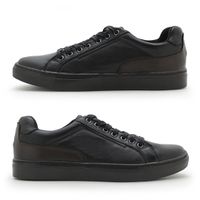 Sapatenis em Couro Casual Masculino Stratus - Preto
