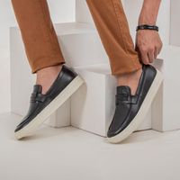 Slip On Loafer Stratus em Couro - Preto