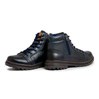 Bota Vacanza em Couro - Azul Cinza E L