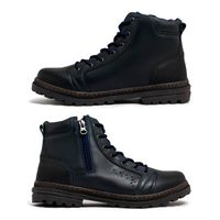 Bota Vacanza em Couro - Azul Cinza E L