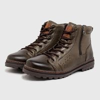 Bota Coturno Laroche Vacanza em Couro - Oliva E L