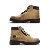 BOTA MASCULINO VACANZA EM COURO AREIA Tal Pai / Tal Filho