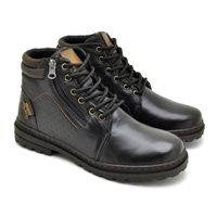 Bota Vacanza em couro- Preto