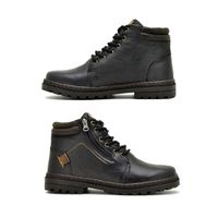 Bota Vacanza em couro- Preto