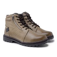 Bota Vacanza em Couro - Cromo Palha E L