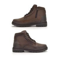 BOTA MASCULINO VACANZA EM COURO CHOCOLATE Tal Pai / Tal Filho