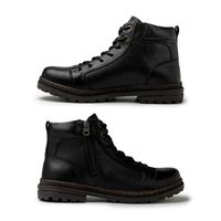 Bota Vacanza em Couro - Preto