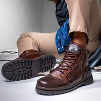 Bota Coturno Masculino Laroche Vacanza em Couro - Café