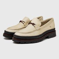 Mocassim Loafer Masculino Londres em Couro - Marfim E L