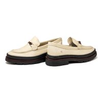 Mocassim Loafer Masculino Londres em Couro - Marfim E L