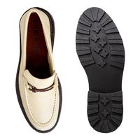 Mocassim Loafer Masculino Londres em Couro - Marfim E L