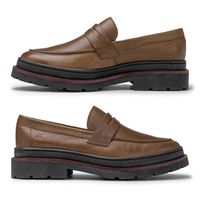 Mocassim Loafer Masculino Londres em Couro - Whisky