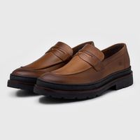 Mocassim Loafer Masculino Londres em Couro - Whisky