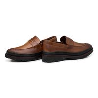 Mocassim Loafer Masculino Londres em Couro - Whisky