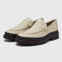 Mocassim Loafer Masculino Londres em Couro - Marfim E L