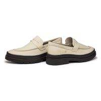 Mocassim Loafer Masculino Londres em Couro - Marfim E L