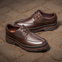 Sapato Casual Masculino Londres em Couro - Café