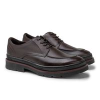 Sapato Casual Masculino Londres em Couro - Café