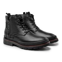 Bota Masculina Londres em Couro Legitimo - Preto