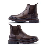 Bota Chelsea Londres em Couro - Café