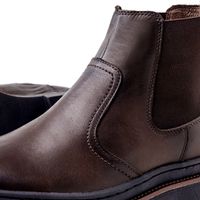 Bota Chelsea Londres em Couro - Café
