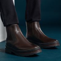 Bota Chelsea Londres em Couro - Café