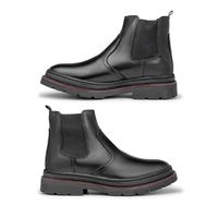 Bota Chelsea Londres em Couro - Preto