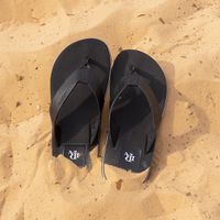 Chinelo Masculino Malibu em Couro - Preto