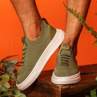 Tenis Casual Laroche Miami em Knit - Verde