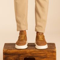 Tenis Casual Laroche Miami em Knit - Cappuccino