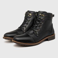 Bota Masculina Montana em Couro - Preto E L