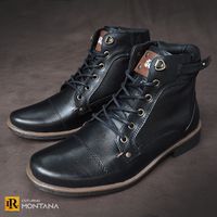 Bota Masculina Montana em Couro - Preto E L