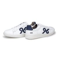 Sapatenis Casual Munique 96 em Couro - Branco + Brinde Porta Cartão