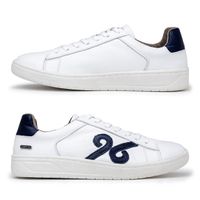 Sapatenis Casual Munique 96 em Couro - Branco + Brinde Porta Cartão
