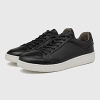 Sapatenis Casual Munique em Couro - Preto E L